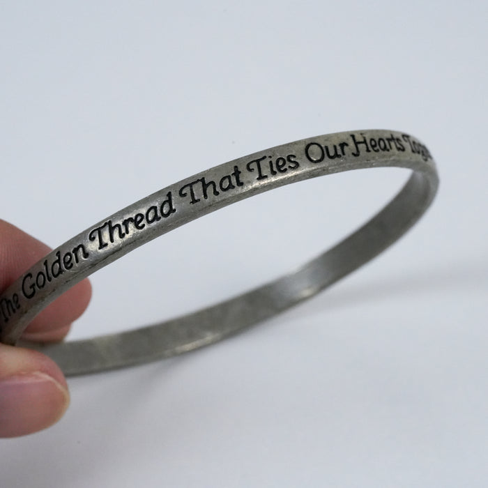 Vintage Friendship Quote Bangle Bracelet