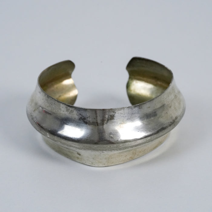 Vintage Wide Silver Tone Cuff Bracelet