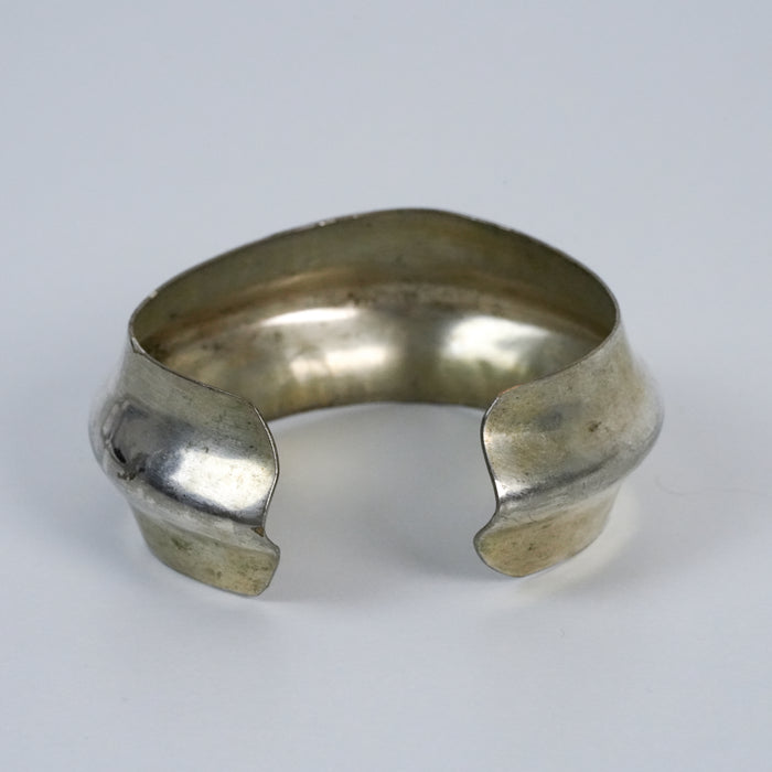 Vintage Wide Silver Tone Cuff Bracelet