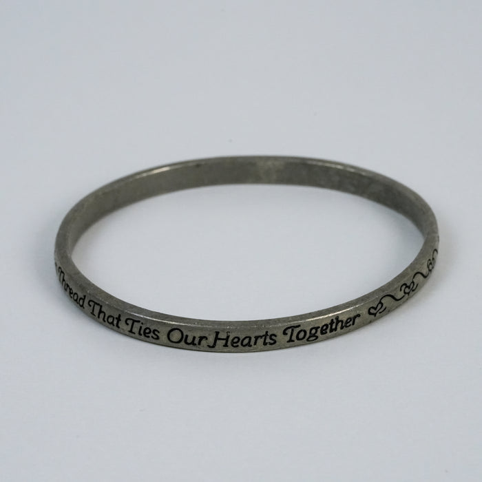 Vintage Friendship Quote Bangle Bracelet