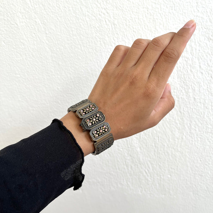 Vintage Bronze Tone Peek a Boo Cuff Watch