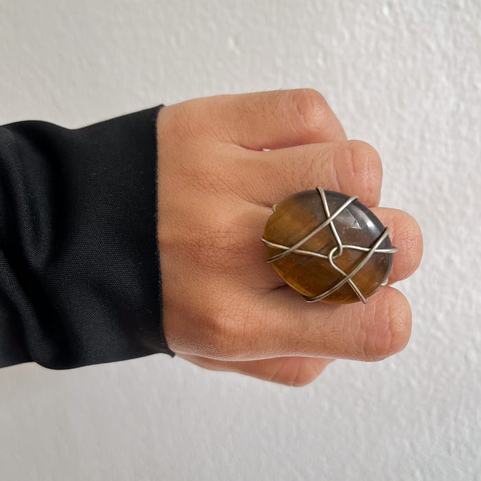 Vintage Tiger’s Eye Stone Statement Ring