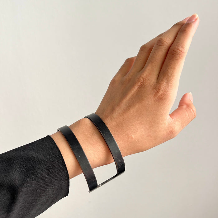 Vintage Black Metal Cuff Bracelet