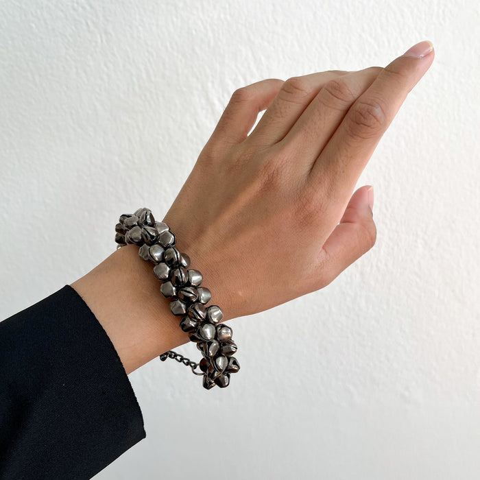 Vintage Gunmetal Chunky Bead Bracelet