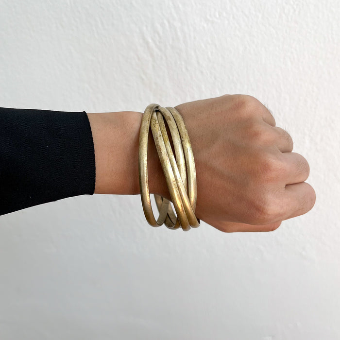 Vintage Gold-Tone Bangle Bracelet Set