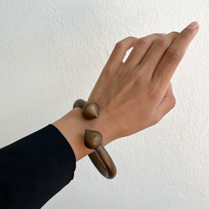Vintage Bronze Spike Cuff Bracelet