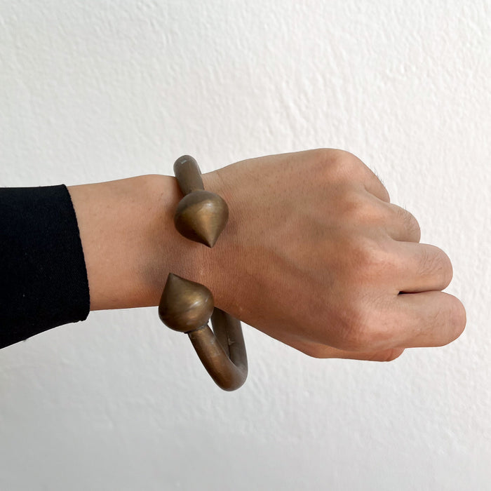 Vintage Bronze Spike Cuff Bracelet