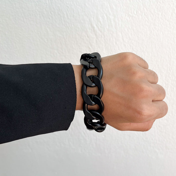 Vintage Black Chunky Chain Bracelet
