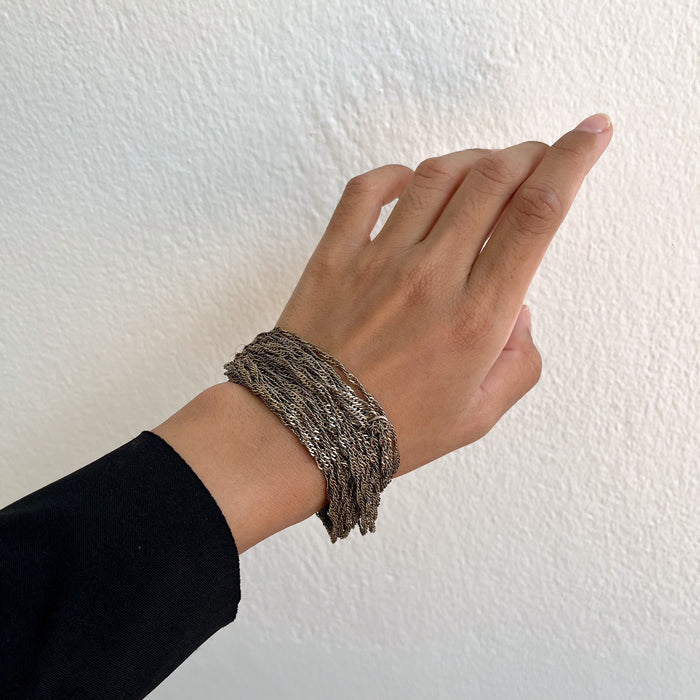 Vintage Multi-Strand Chain Statement Bracelet