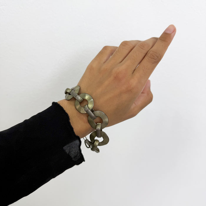 Vintage Chunky Abstract Link Bracelet