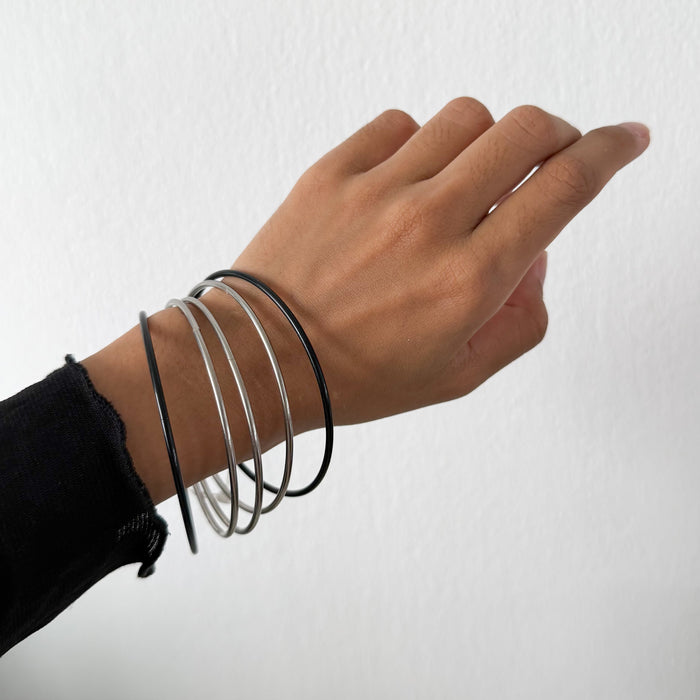 Forever 21 Mixed Metal Slim Bangle Set (5 Pieces)