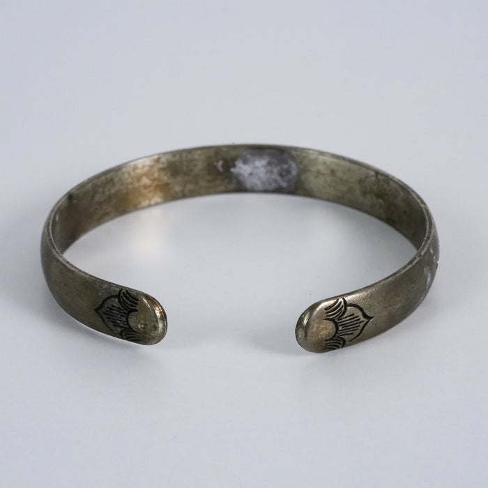 Vintage Etched Tribal Cuff Bracelet